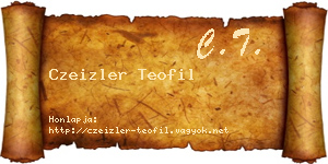 Czeizler Teofil névjegykártya