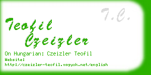 teofil czeizler business card
